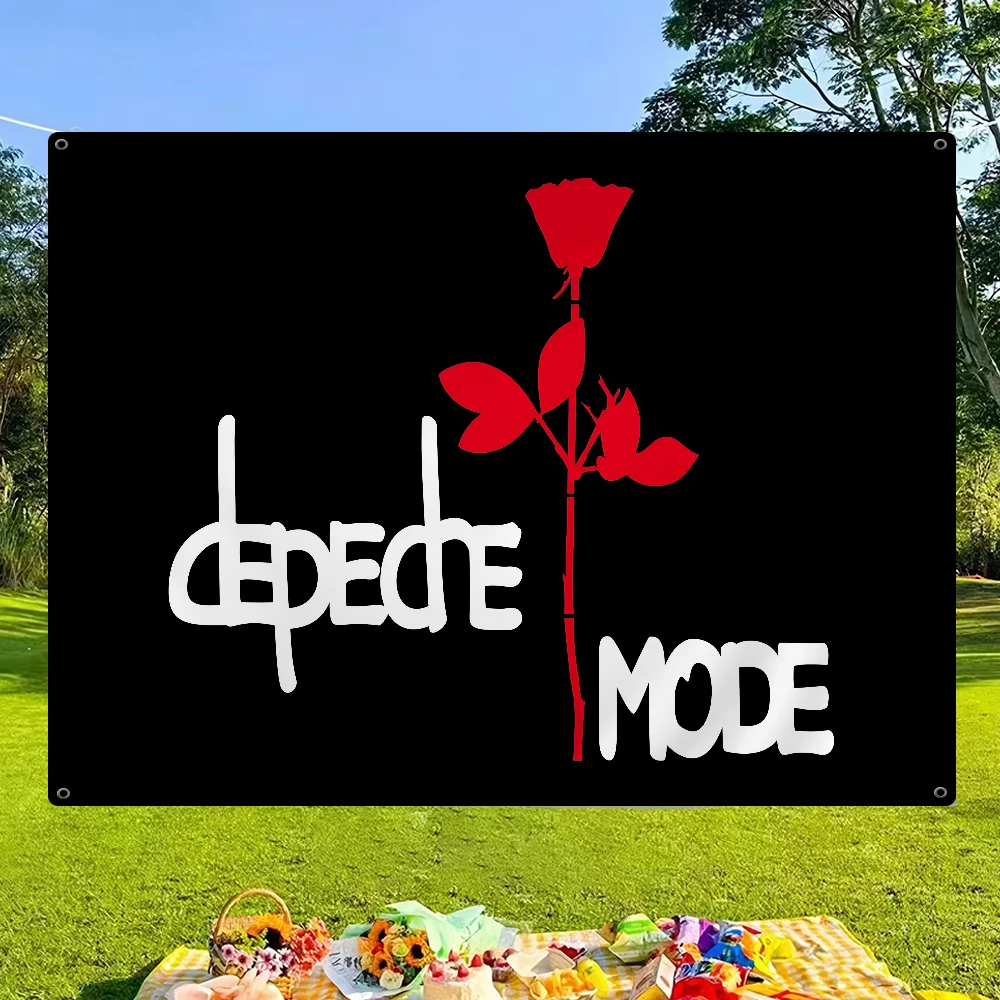 D-Depeche M-Mode راية فنية مطبوعة على الحائط الياباني علم أنيمي للتعليق على الحائط ديكور المنزل