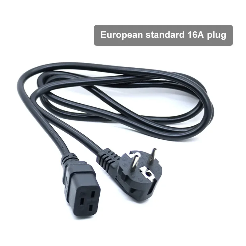 16A EU to UPS/PDU Power Cord Pure Copper European C19 Server Wire High-power 1.5/2.5 Square Energy Storage Inverter Power Line