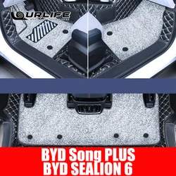 For BYD Seal U Sealion 6 Song Plus DMI 2023 2024 2025 Accessories Floor Mats Car Mat Leather Waterproof Foot Mat Full Covers