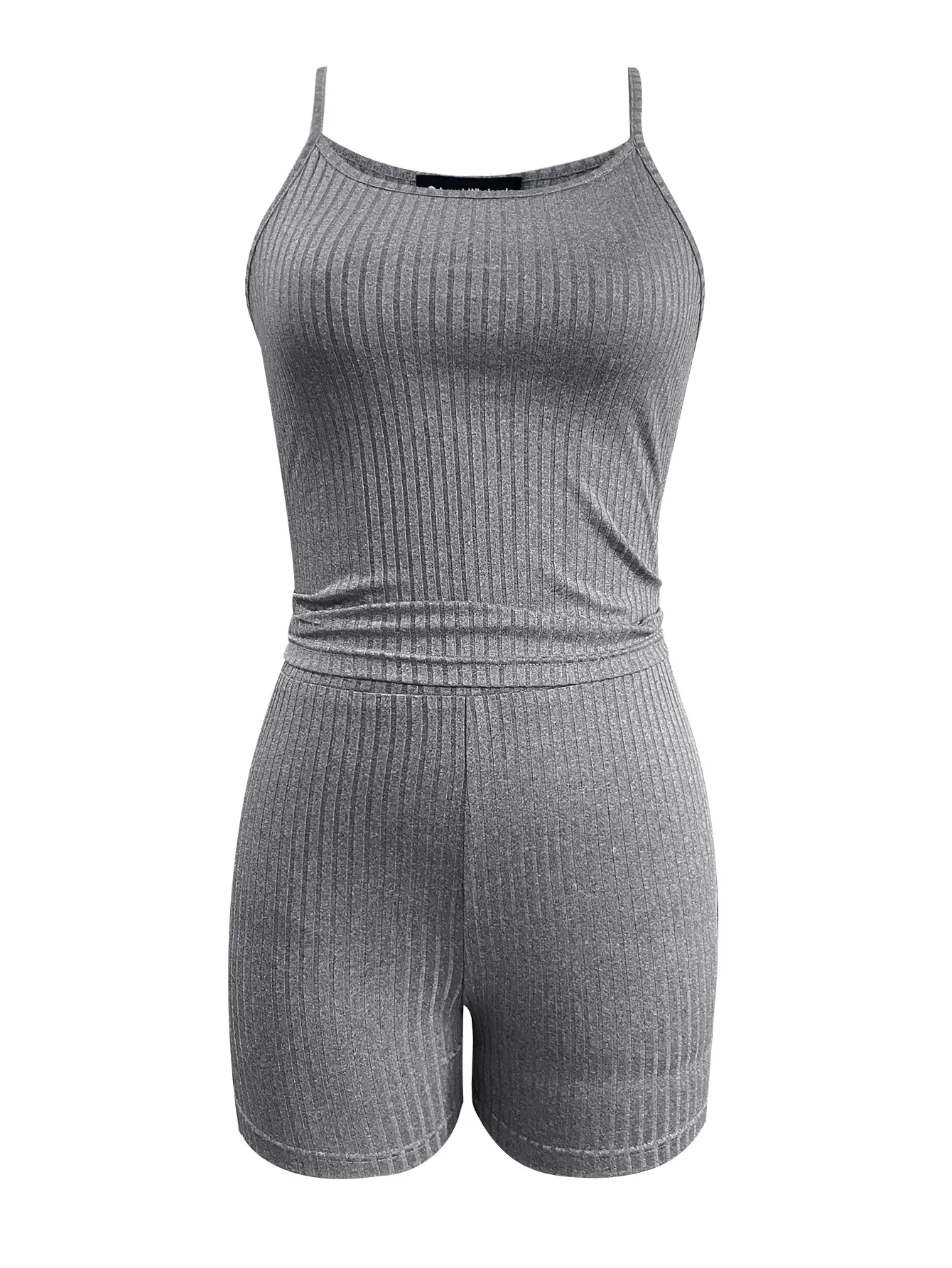 LW-Ensemble haut court et short moulant pour femme, haut sans manches, couleur unie, gilet sexy, décontracté, sport, objectifs, 2 pièces, été, nouveau