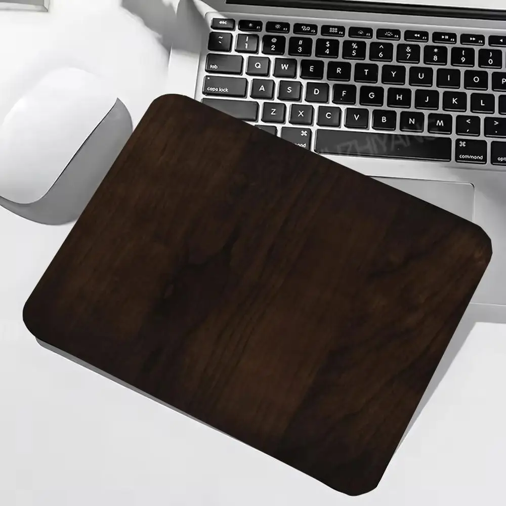 Dark Walnut Wood Texture MousePad Mouse Mat Small Desk Mat Gaming Non-Slip Rubber Base Simple Desk Decor Mat 22*18/25*29CM 40*45