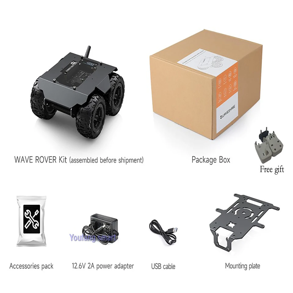 4WD Full Metal Robot Car with Rubber Wheels 0.91-inch OLED Flexible Mobile Robot Car For ESP32 Onboard Programmable Robot Kit