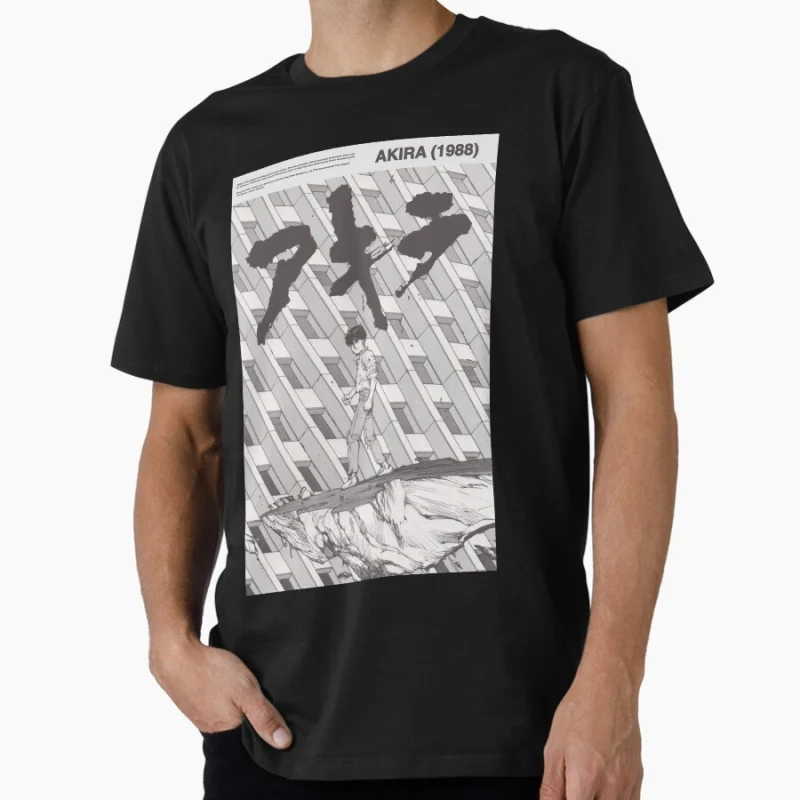 

0225 Vintage Akira Anime T Shirt Cyberpunk Manga Neo-Tokyo City explosion Graphic clothes cyber mecha All size tops