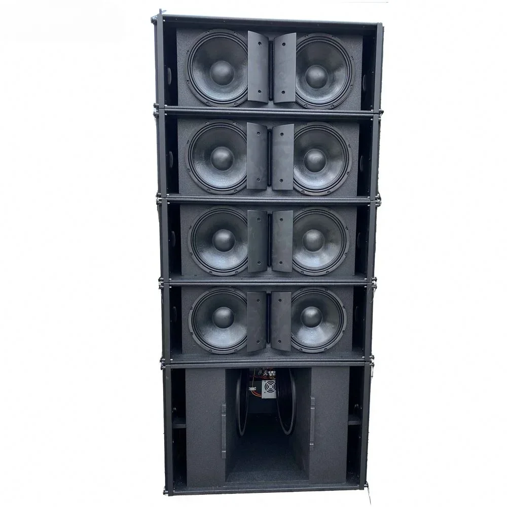 For  Professional Sound DSP AMP Audio Speaker Active Line Array System Dual 10inch Sound Speakers Line Array with Power Amp