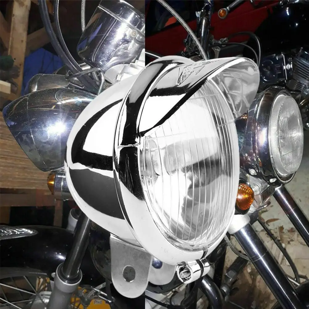 12v Universal Moto Headlamp Color ABS Motorcycle Fog Lights Headlight Lamp Motorcycle Spare Parts Lighting image 2