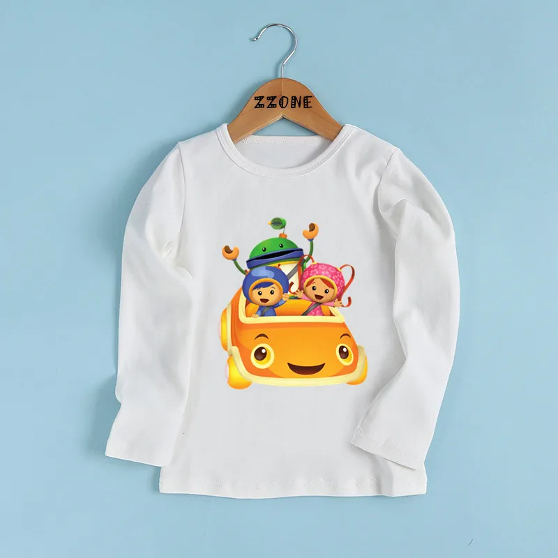 Team Umizoomi Bot Milli Geo Cartoon Print Kids T shirt Children Funny Clothes Baby Boys and Girls Long Sleeve T-shirt,LKP5442