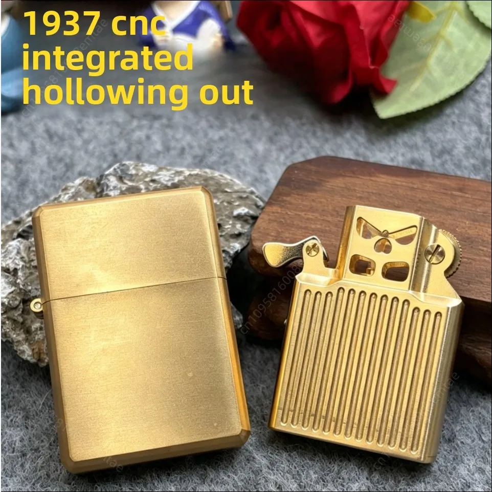 New 1937 brass CNC integrated super inner armor windproof fuel lighter, cigarette accessories, men's gift