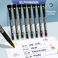 0.7mm 8Colors School Classroom Whiteboard Pen Dry White Board Markers Built In Eraser Student Children's Drawing Pen Stationery