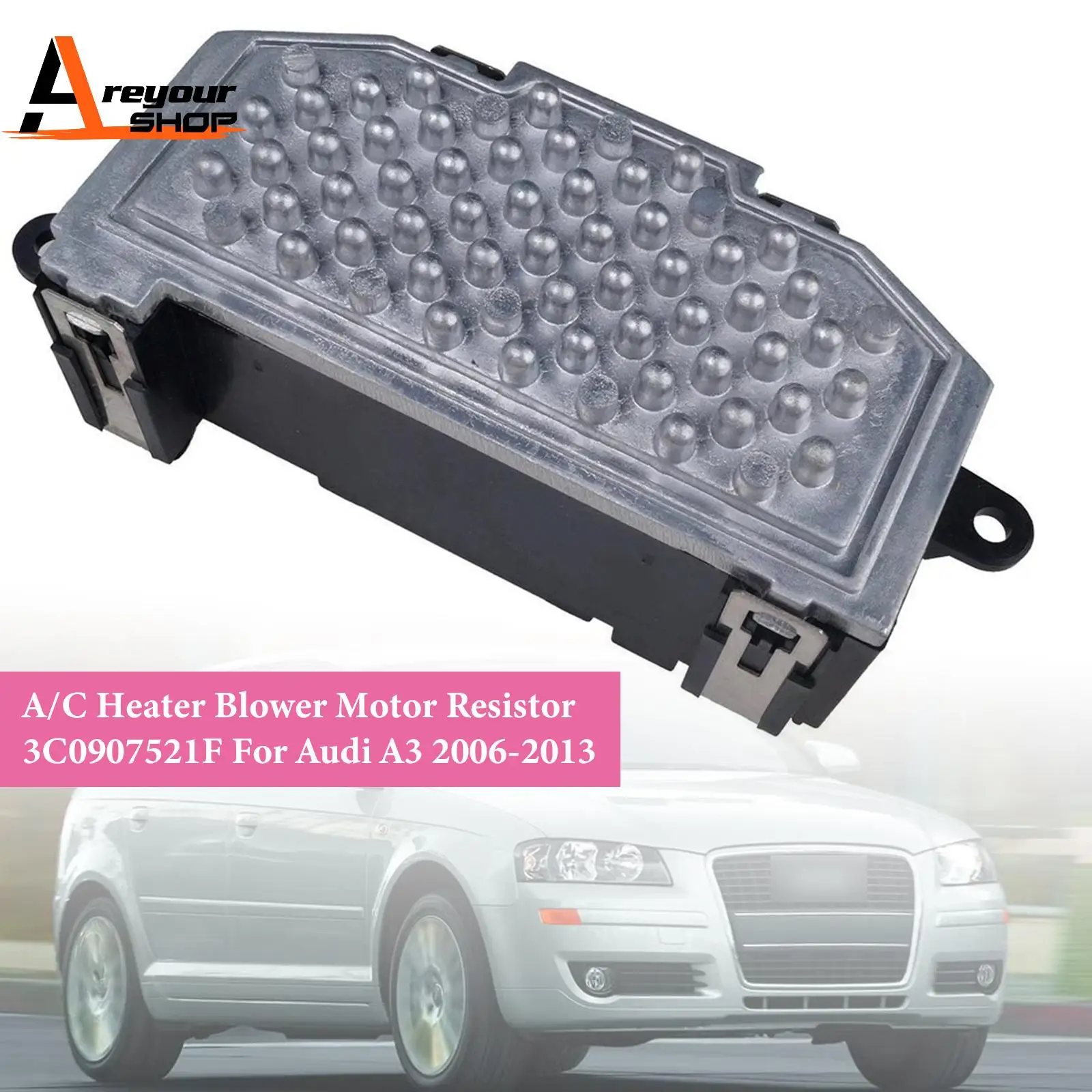 

Резистор двигателя вентилятора отопителя кондиционера 3C0907521F для Audi A3 2006 2007 2008 2009 2010 2011 2012 2013