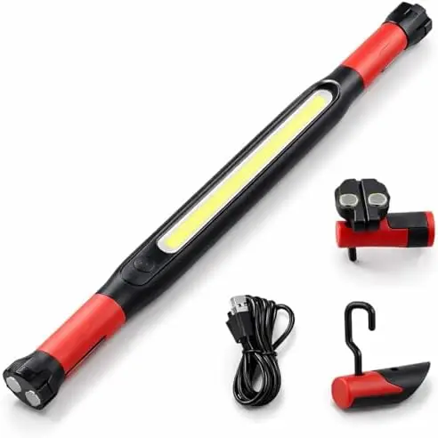 

Magnetic Rechargeable LED Work Light Bar for Car Repair & Garage Use – Portable Cordless Mechanic Light (2026)