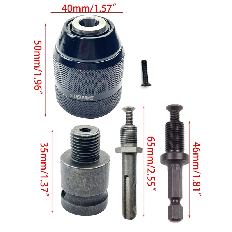 Adaptador casquillo hexagonal, convertidor, juego adaptador casquillo grado impacto, taladro para carpintería,