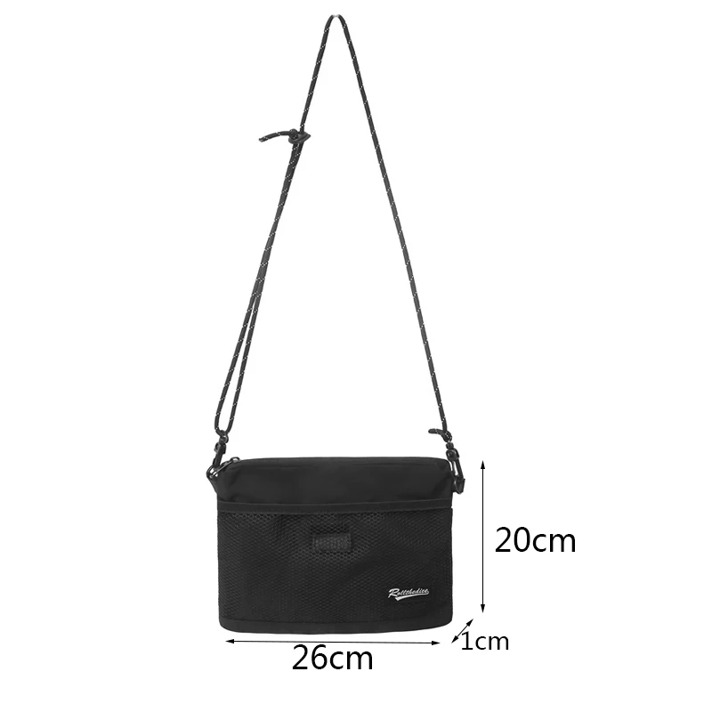 Fashion Practical Nylon Mesh Crossbody Bag Youth Women Outdoor Storage Package Messenger Bag Durable Oxford Shoulder Bag