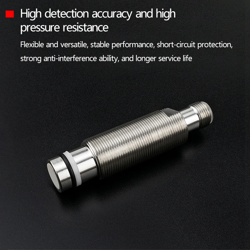 High-pressure-resistant M18 proximity switch sensor hydraulic cylinder with four-pin aviation connector