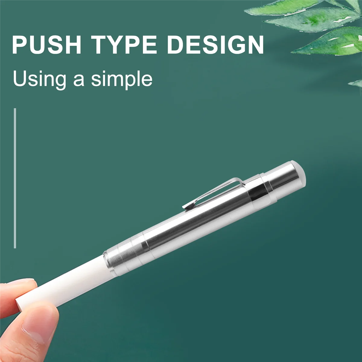 Suporte de giz de liga de alumínio prateado de 2 PCS de última geração