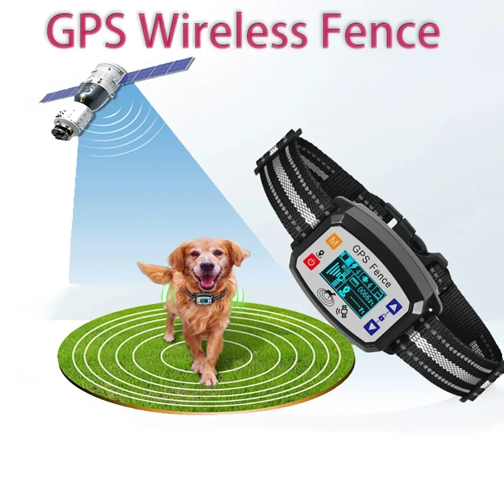 2024 Upgraded GPS Wireless Dog Fence System Training Collar, Built-in Active Antenna 20s Fast Satellite Search Position Memory