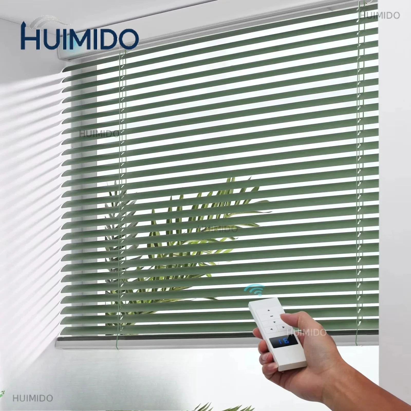 Custom-made Electronic Smart Blinds Zigbee Automatic  Aluminum Venetian Blinds for Office Living Room Built-in Blind Motor