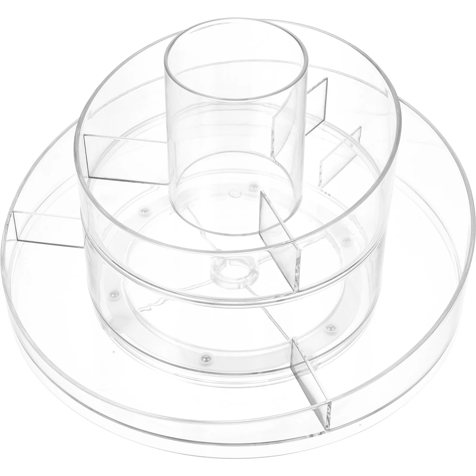Turntable Rotating Storage Rack Cosmetics Holder Dressing Organizing Transparent Makeup Desktop Rotatable Container