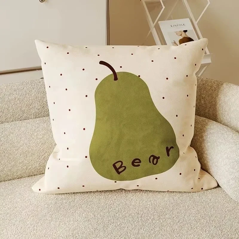 1 Funda de almohada con tematik de frutas, cojín de dabjos animados para decoración de habitación, decoración de sofá para #5