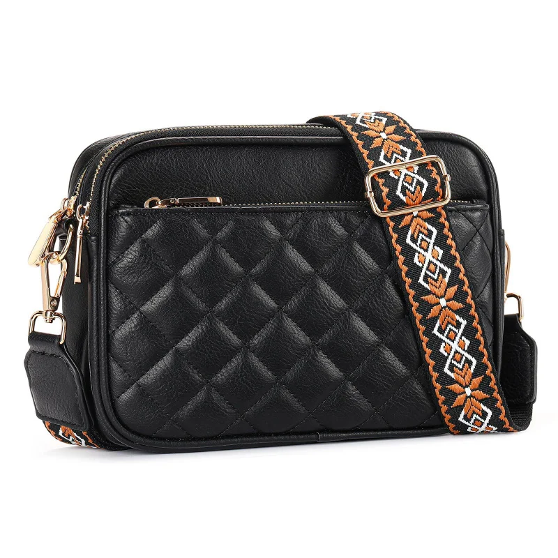 

Новый стильный кошелек, женская сумка из искусственной кожи, модная квадратная сумка через плечо с широким ремешком