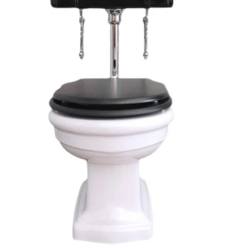 Retro split toilet, solid wood silent small apartment bathroom