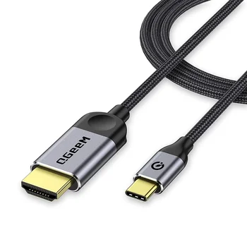 QGeeM USB C HDMI 케이블 4K 60Hz 유형 C HDMI 어댑터 Thunderbolt 3 USB C HDMI 변환기 MacBook Huawei Mate 30 Pro Samsung usb c to hdmi 4k 케이블 usb c to hdmi 어댑터 usb 3.1 usb c to hdmi usb c to hdmi usb 3 hdmi 스플리터 USB 타입 C-HDMI