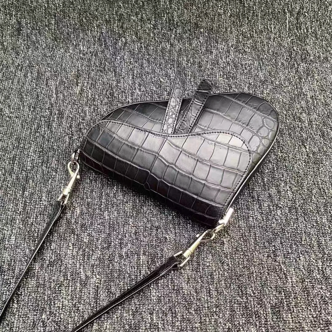 Luxury Crocodile Skin Women\'s Bag 2023 New Genuine Leather messenger Bag Fashion Lady Shoulder Bag 45