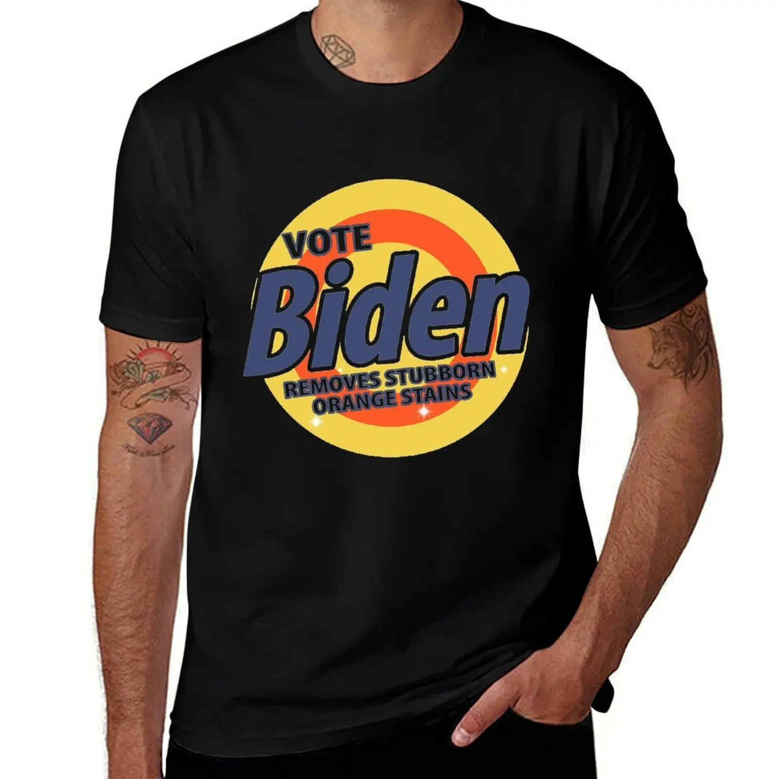Vote Biden - Removes Stubborn Orange Stains T-Shirt t shirt man plain T-Shirt