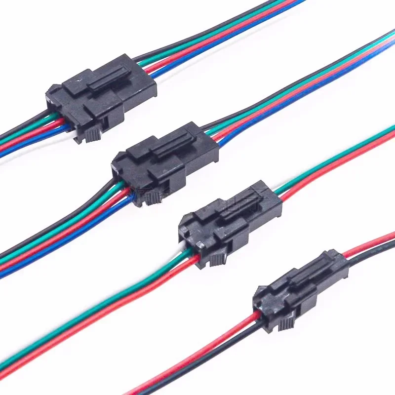 10Pcs SM2.54 Pitch 2P 3P 4P 5P 6P 8P 10P Male Female Plug Jack JST Wire Connector 26AWG Battery Charge Cable Adapter