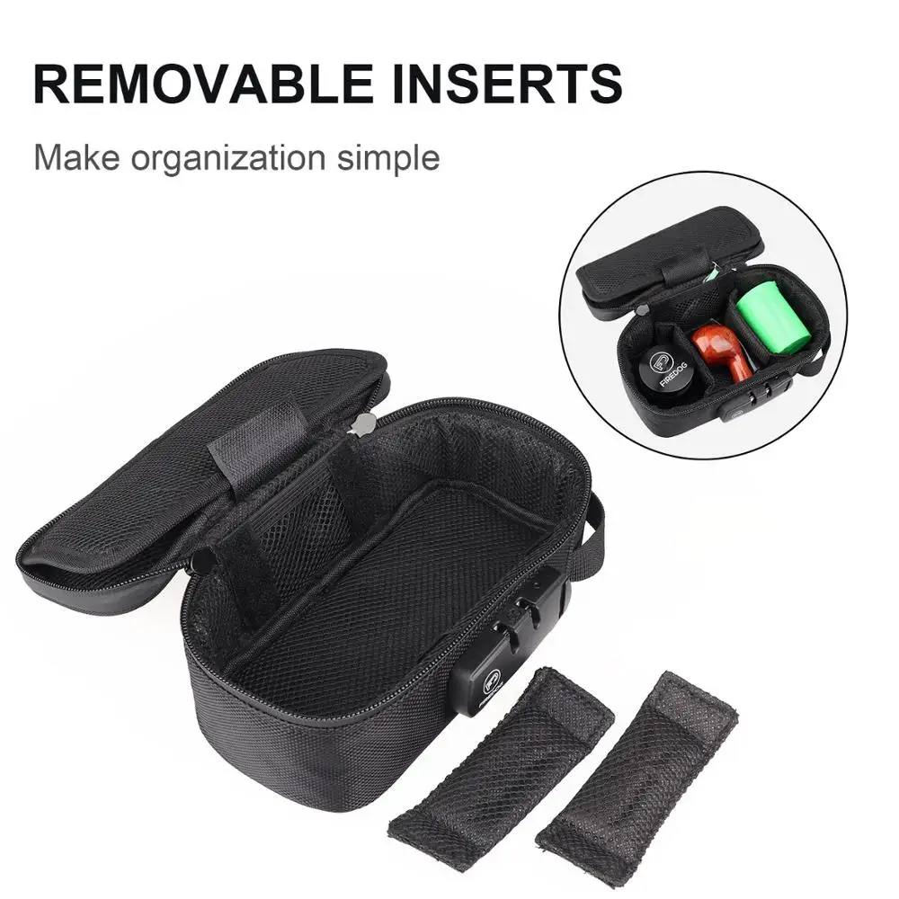 Tobacco Smoking Stash Bag Tobacco Pipe Cigarette Grinder Bag Case Combination Lock Organizer Lighter Herb Tobacco Pouch Bag Case