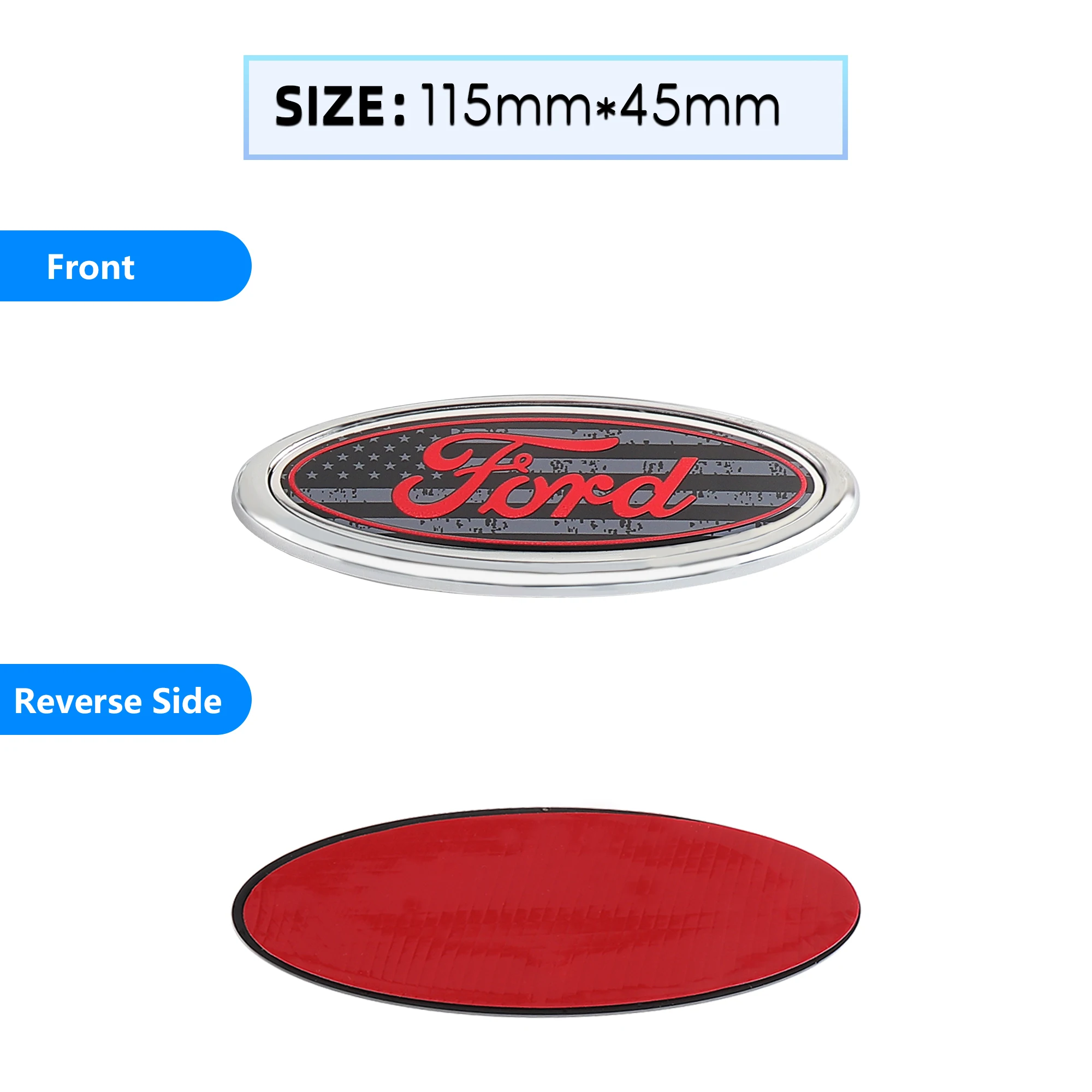 Auto-Fronthauben-Emblem-Aufkleber, Motorhauben- und Kofferraumaufkleber für Ford Fiesta Mondeo Fusion Shelby Edge Mustang Focus Ranger MK2 MK3