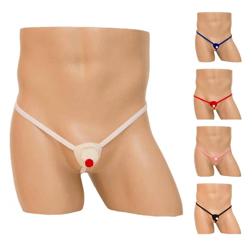 ملابس داخلية للرجال كلسون يومي ملابس داخلية للرجال قبعة عيد الميلاد على شكل حرف T من الخلف ملابس تحتية بدون حمالات ملابس داخلية منخفضة الارتفاع ثونج #6