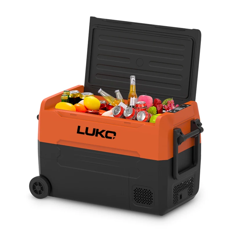 

For Car Fridge Freezer 50L Dual Zone Compressor Camping Refrigerator DC 12/24V Cooler Box For Outdoor And Home