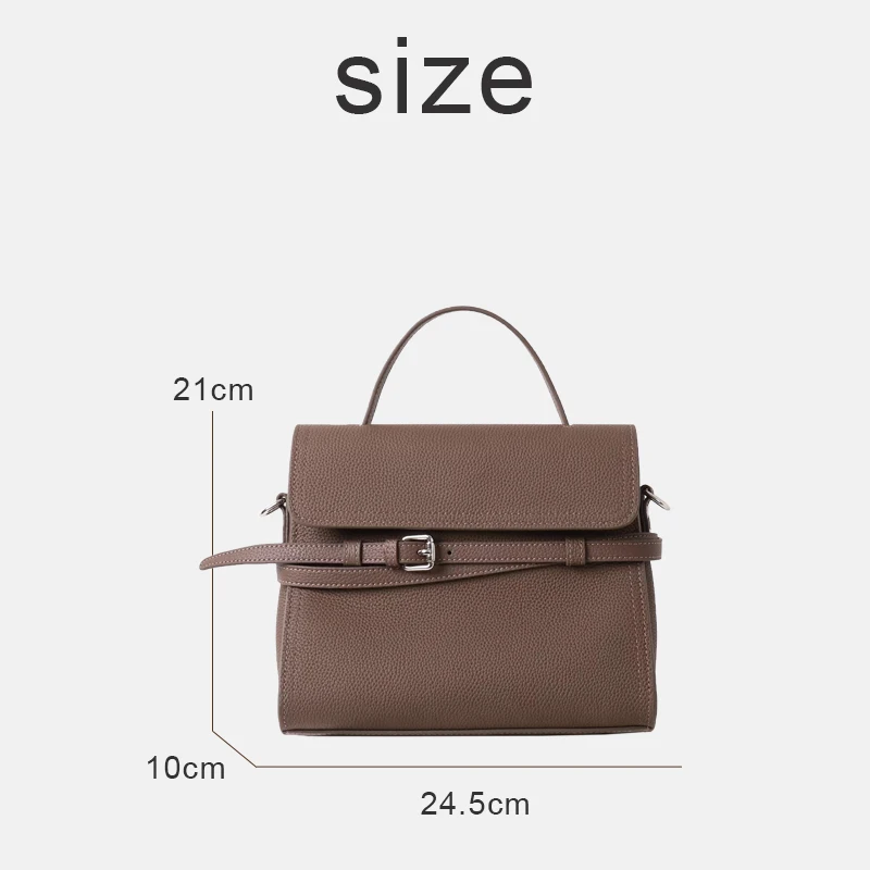 Custom Initials Leather box Bags For Women Luxury Designer Handbag And Purse 2026 New In Cowhide Belt Buckle Top Handle Shoulder