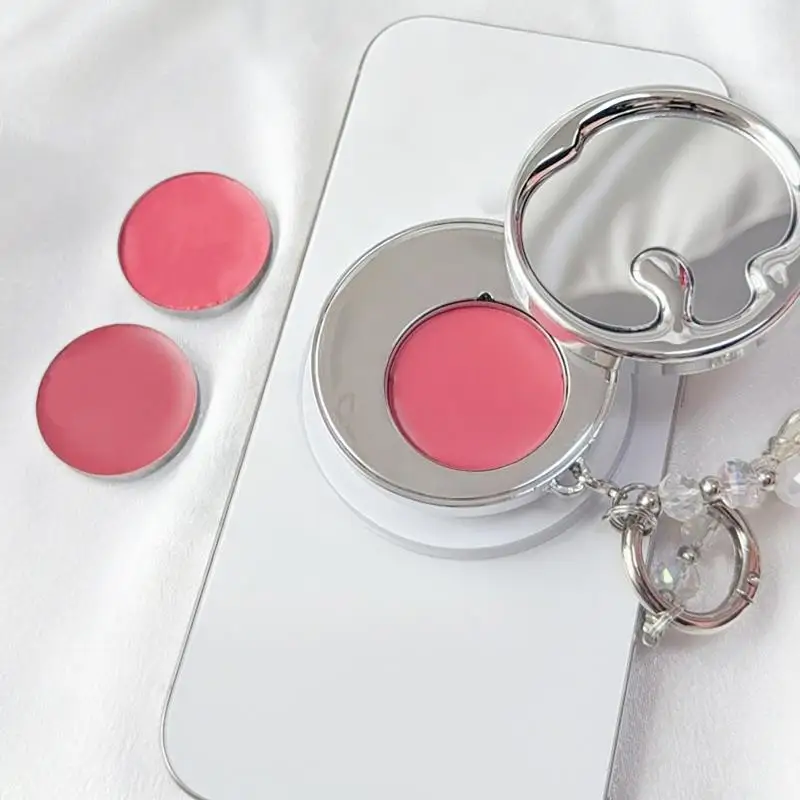 Hot 1 Set Round Single Grid Magnetic Plate Empty Eyeshadow Box Replacement For Eyeshadow Distribution & Lipstick Sample Storage
