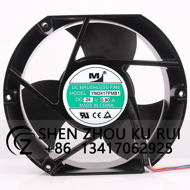 Case Fan Ball Bearing for Yimeng 17251 24V 0.90A YM2417PMB1 172*150*51MM 17CM Inverter Fan High Temperature Resistant Fan