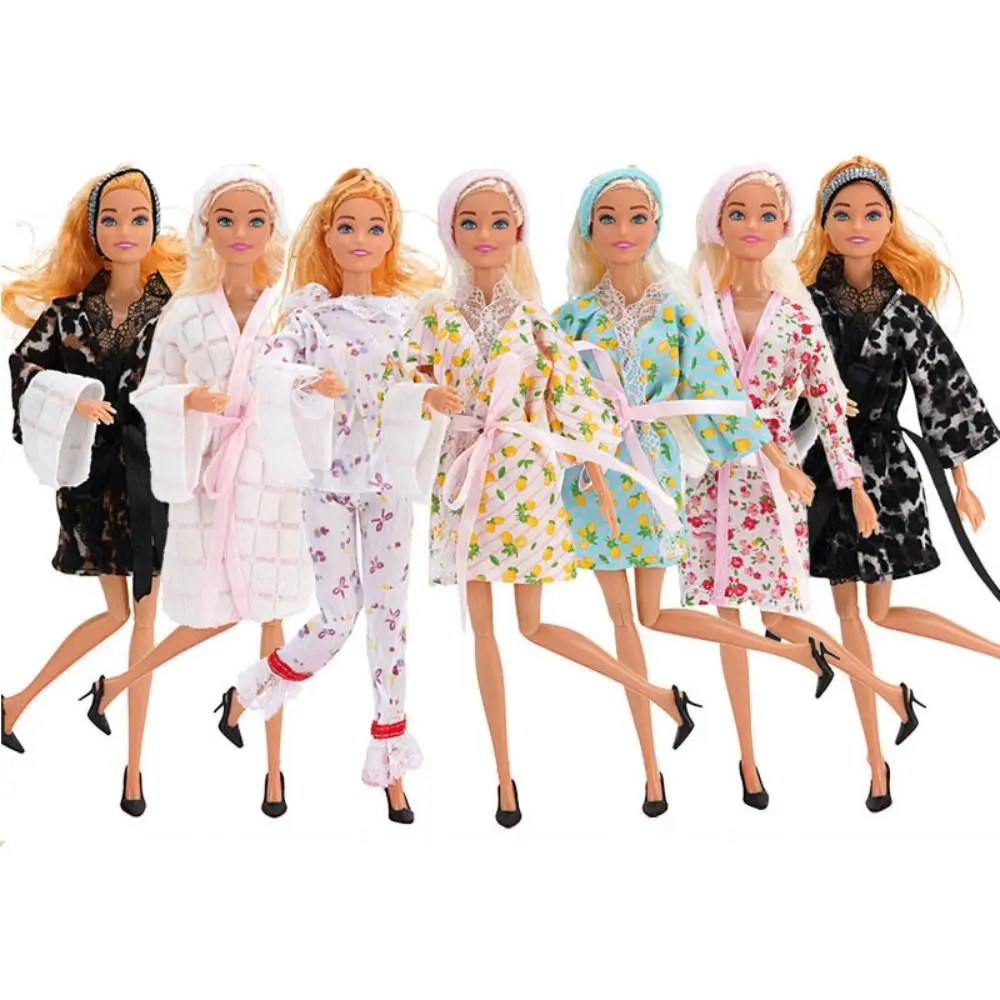 Daily Wear Handmade Doll Bedroom Pajamas Fashion Comfortable Sleeping Outfit Bathrobe Clothes For 30cm Doll