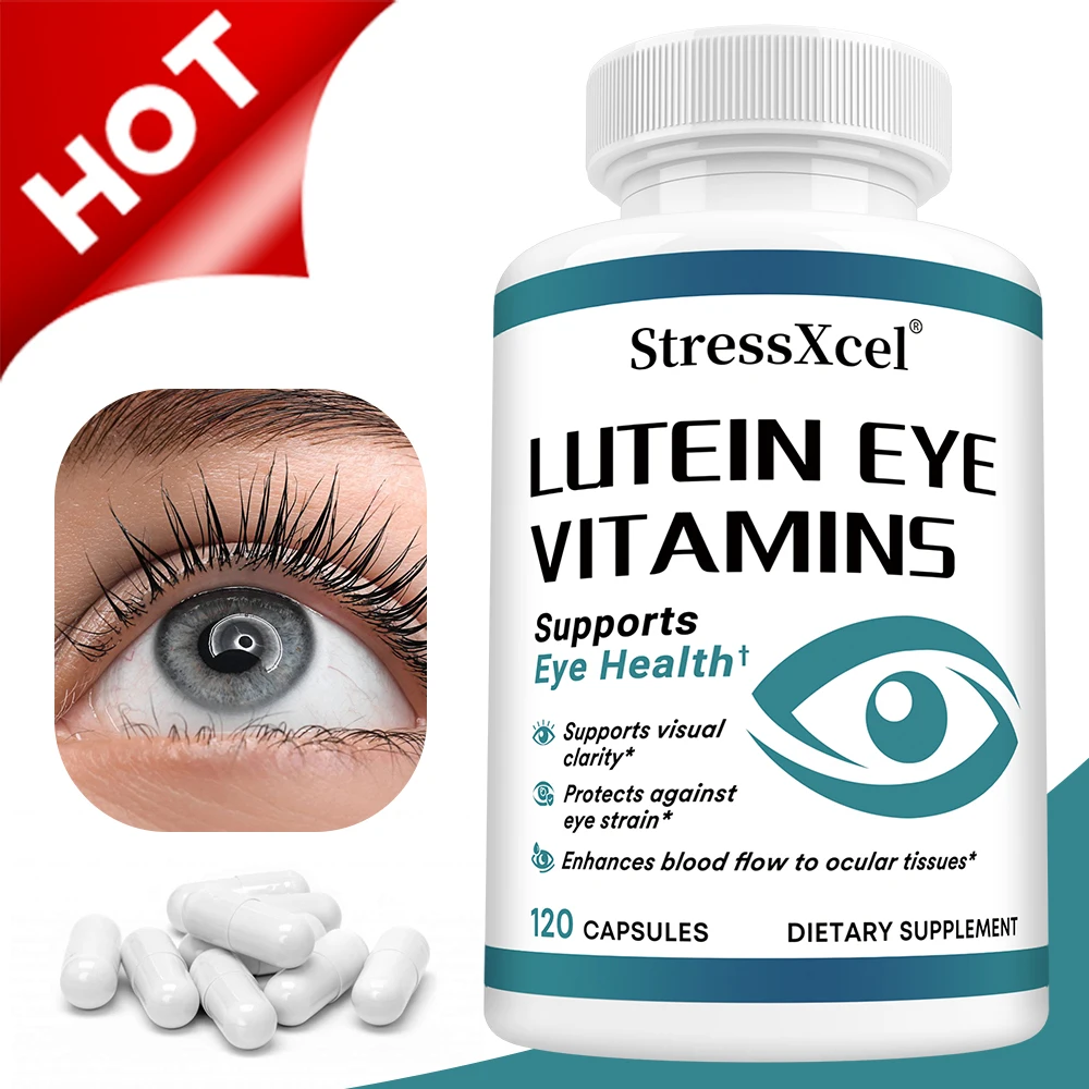 Lutein Eye Support Supplement, Macular & Retina Health, Blue Light Protection, Relieve Eye Fatigue & Dry Eyes, Night Vision Care