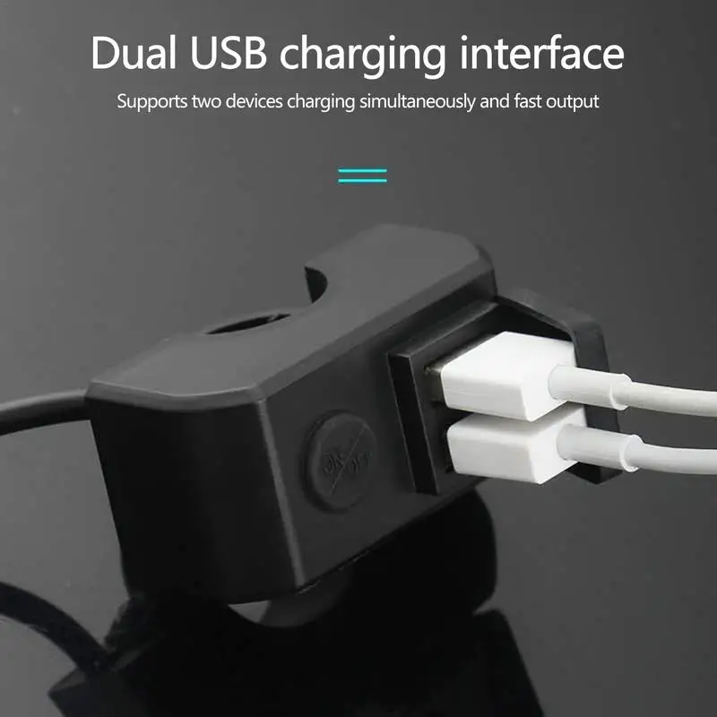 Motorcycle Dual USB Charger Waterproof 3A Fast Charging Dual Port Phone Tablet GPS Charger USB Motorcycle Phone Charger