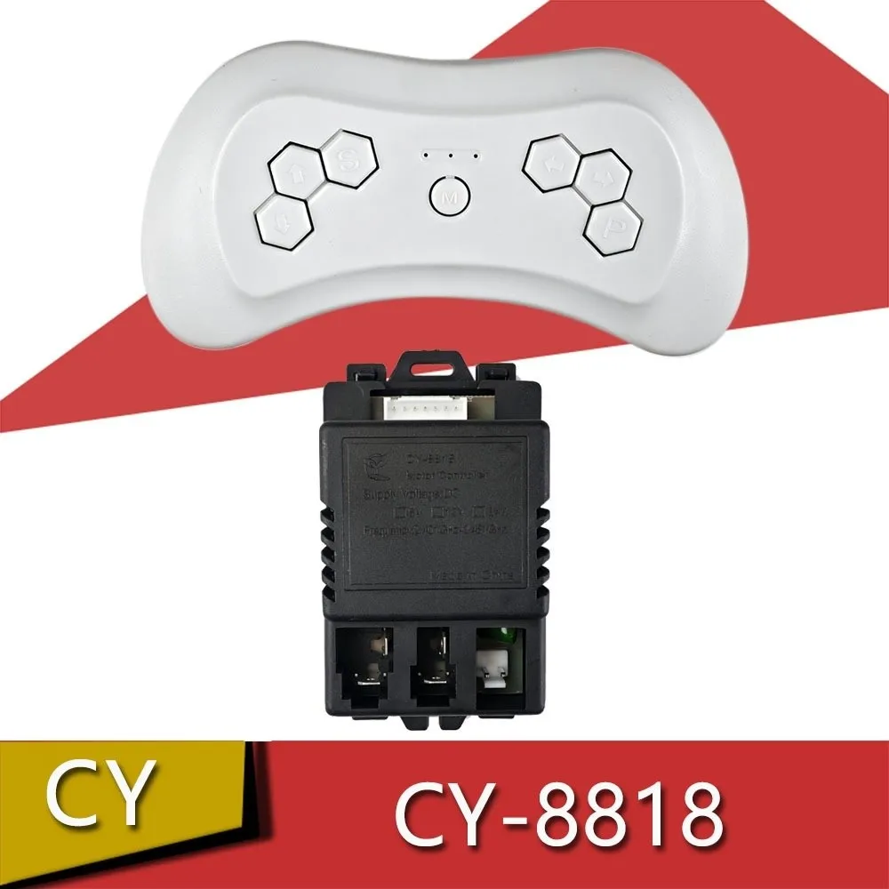 รีโมทคอนโทรล CY-8818 ทนทาน ผลิตจากพลาสติก 6V/12V พร้อมตัวรับสัญญาณ CY-8818 อุปกรณ์เสริมสำหรับรถบังคับวิทยุ อะไหล่สำหรับรถเด็กเล่นไฟฟ้า