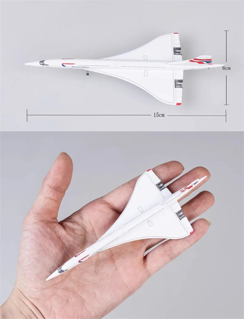 1:400 Scale 14cm Model Alloy Concorde Air British /France Airplane 1976-2003 Airline Display Toys Model Collection Gifts Fans