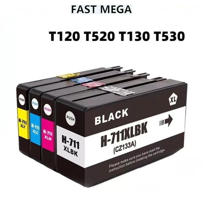 cartucho de tinta plotter adequado para hp711xl hp designjet t520 t120 t130 t125 t530 01