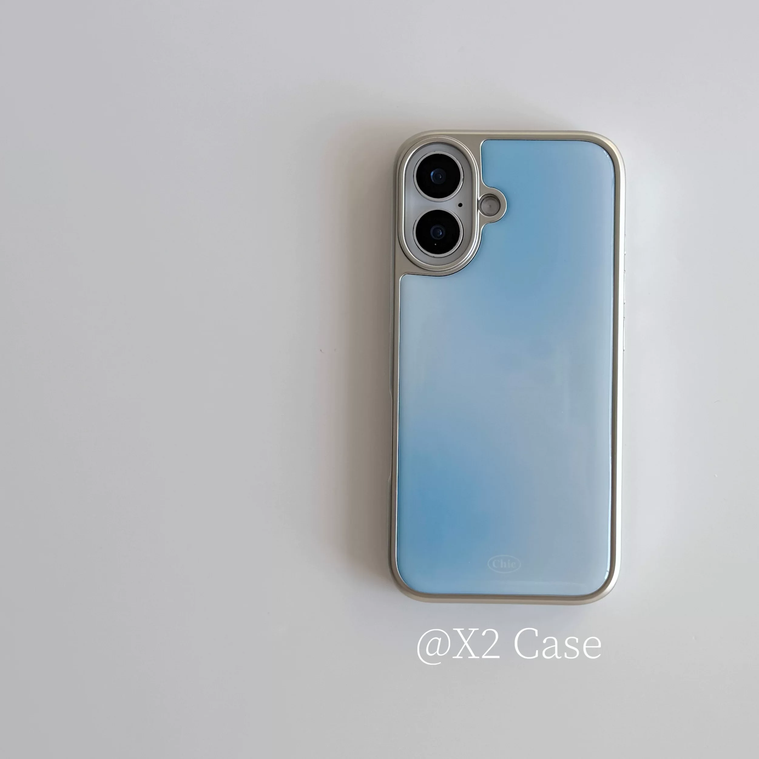 Stylish Ins Gradient Blue and White Trend Drip glue Phone Case For iPhone 17 16 15 14 13 12 11 Pro Max Plus Y2K Exquisite Cover view 2