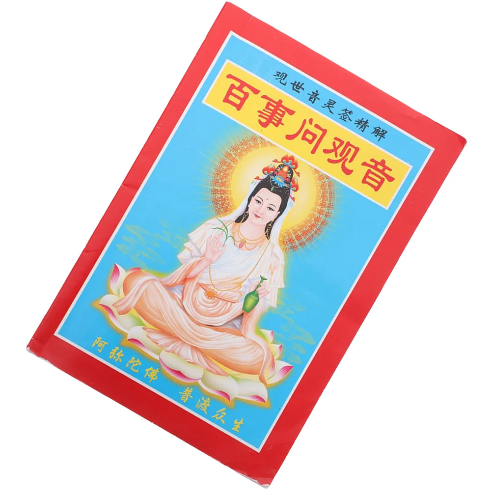 

Buddhist Divination Book Chinese Fortune Telling Prop Vintage Style for Temple Family Gathering and Fortune Sticks Game Buddhist