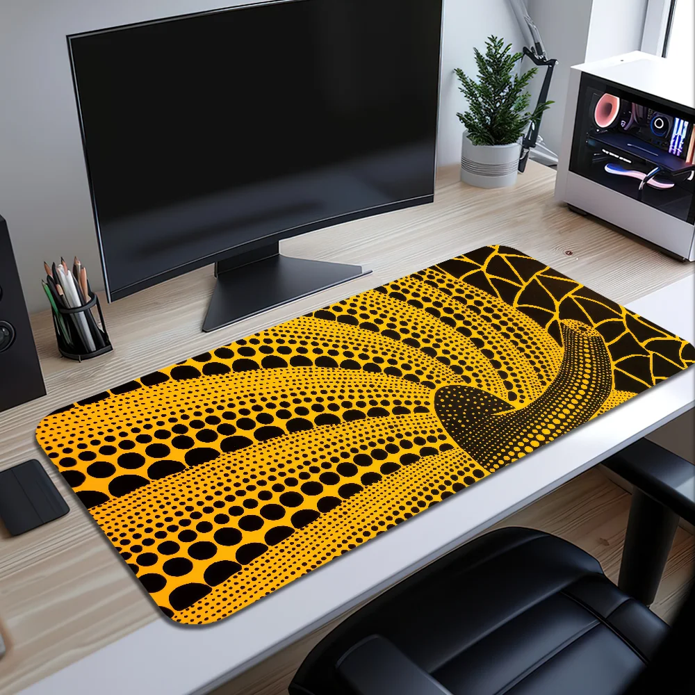 Fashion Y-Yayoi Kusama Mouse Pad Large Desk Mat Keyboard Ergonomic Office Rubber PC Non-slip Anti-fray Home Custom Best Price