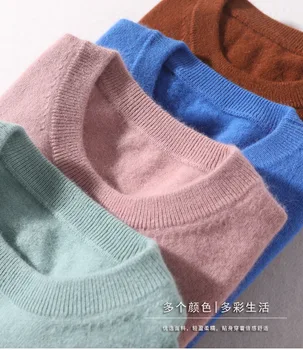 Autumn Winter Men Cashmere Sweater O-neck Soft Warm Pullovers Male Loose Knitted Shirt Korean men's winter blouse 3