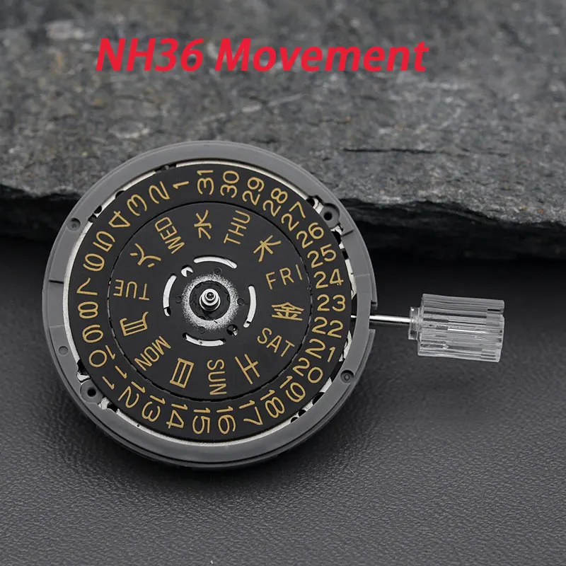 

Japan NH35 NH36 Automatic Movement With Black Week/Window Luxury Date High Accuracy Automatic Mechanical Watch Wrist