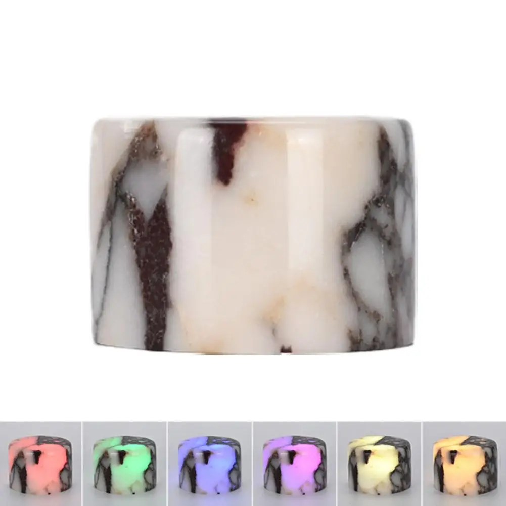 Marble Touch Night Light Creative Multi-color Gradient Touch Dimming Rechargeable LED Stone Design Bedside Table Atmosphere Lamp