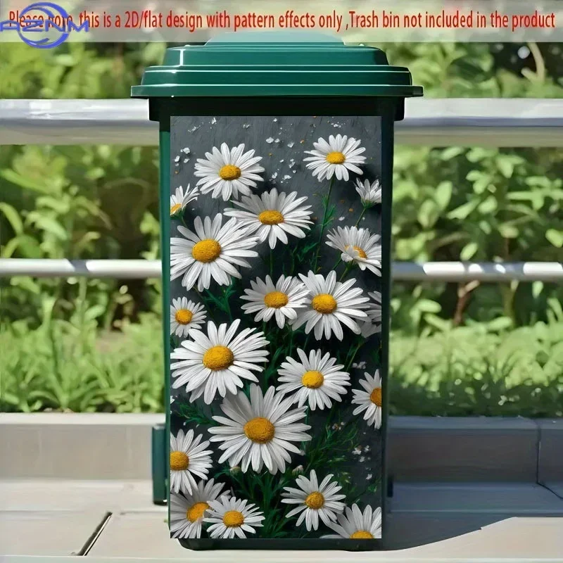 Fashion 2D Print Trash Bin Decal Creative Ornament for Indoor and Outdoor Scenarios