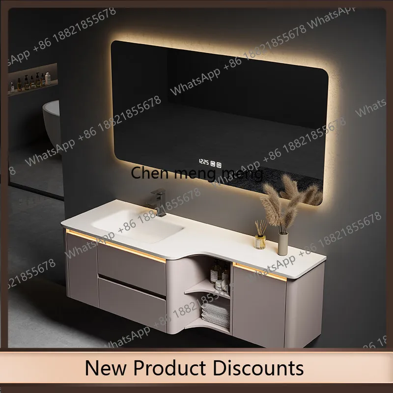 

z10Integrated basin bathroom cabinet combination oak waterproof surface, toilet bathroom significant other