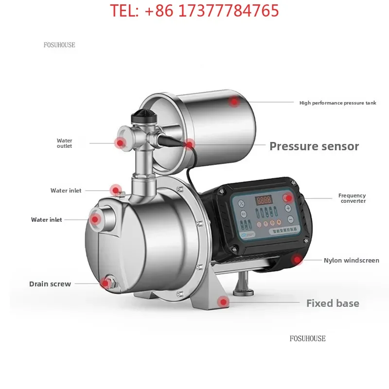 Stainless Steel Jet Pumps Water Pressure Pump Small Water Pumps Ful Automatic Self-priming Pump Well Water Pump